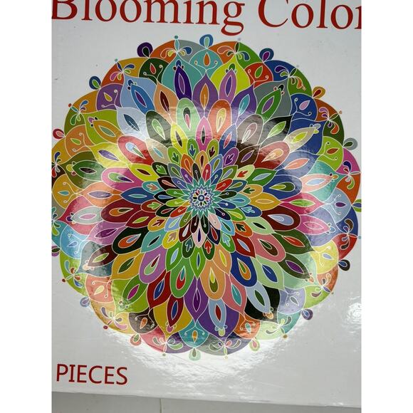 Bgraamiens Puzzle-Blooming Color-1000 Pieces Color Challenge Game Board Round - Picture 2 of 3